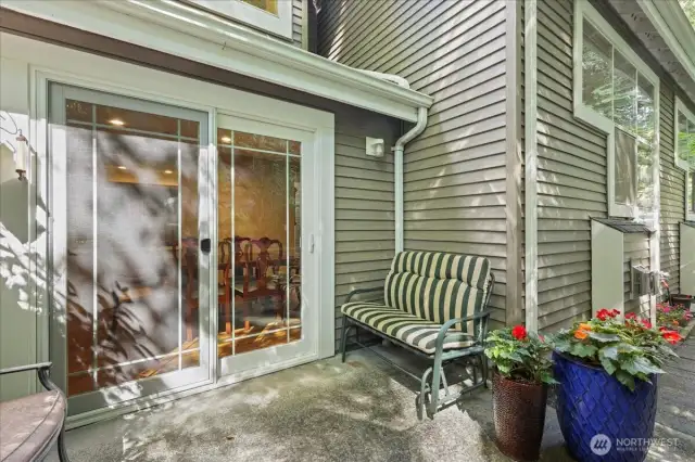 Patio off dining room.