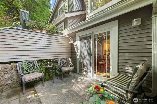 Patio off dining room.
