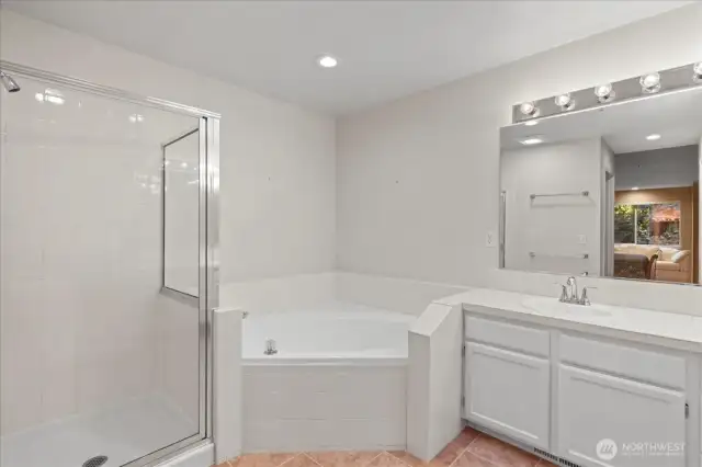 Primary bathroom.