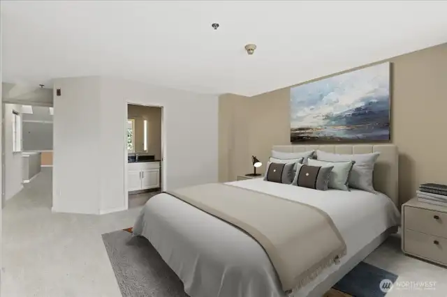 Bedroom 2 w/en suite bathroom.