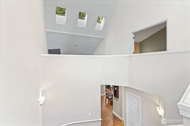 Vaulted ceilings.