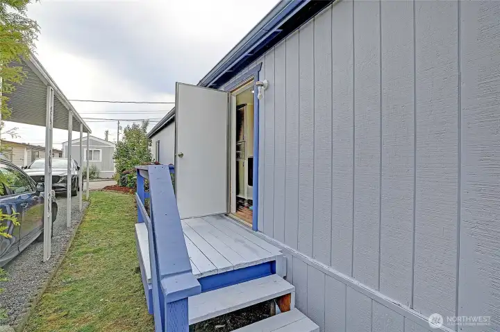 Back door with porch