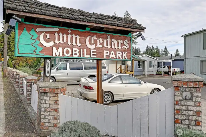 Home is centrally located in Marysville, in the Twin Cedars Mobile Park