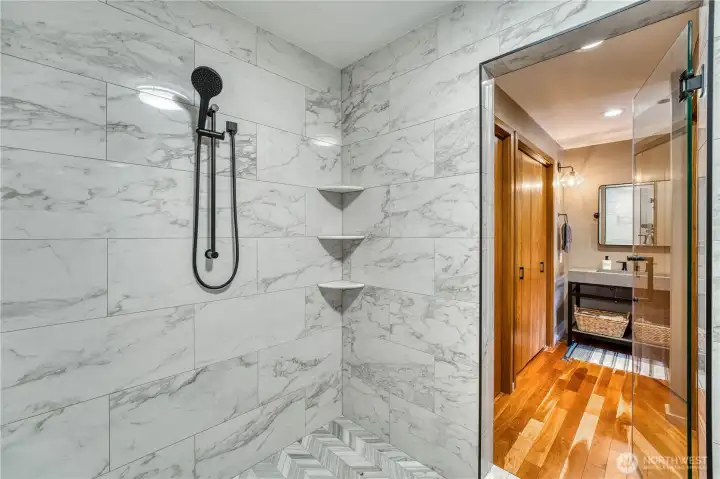 Well you will just have to see this shower and bath combination to really appreciate it.