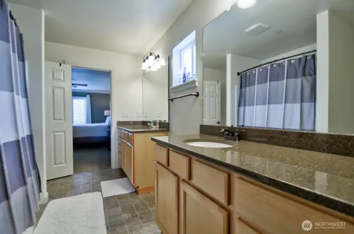 Primary Bath with double vanity sink