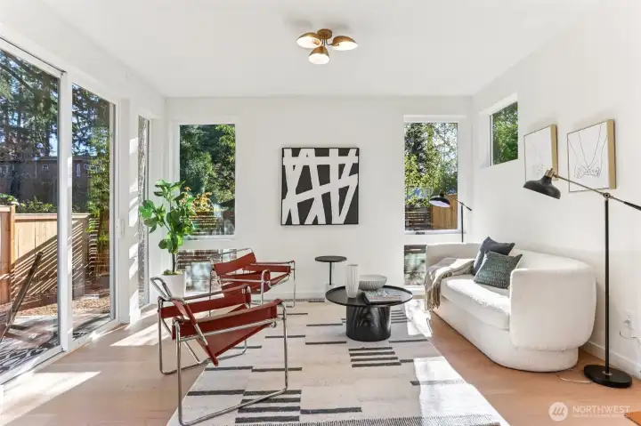 Sliders to the Patio and fenced yard area