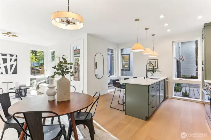 Dining Room towards the spacious kitchen
