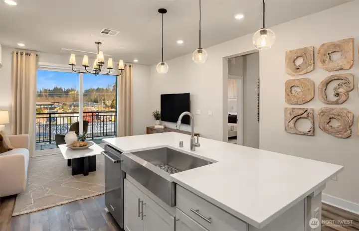 Picture represents model of floorplan, but not actual home.