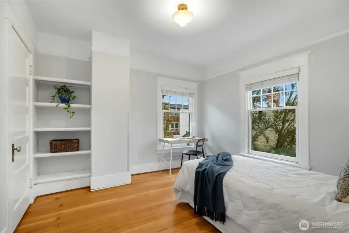 One of the 3 upstairs bedroom is on the NW corner with windows on 2 sides for great natural light. All three bedrooms have nicely sized closets as well.