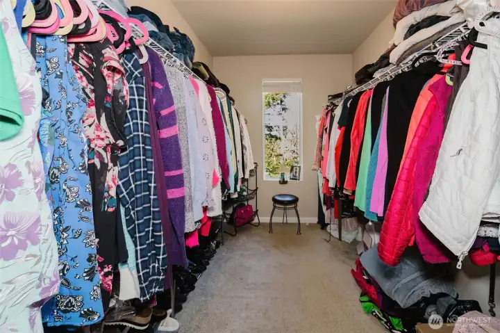 Huge Primary walk-in closet