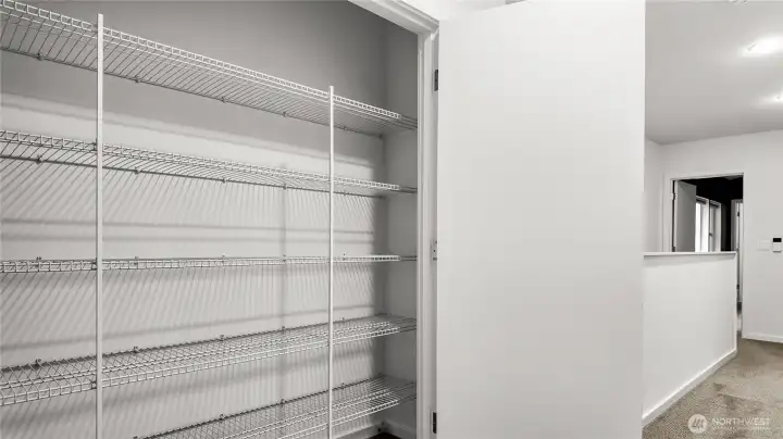 Closet outside of laundry room