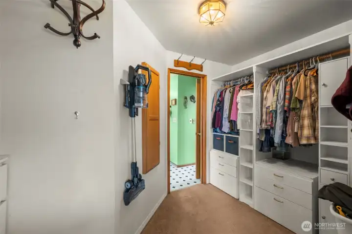 Large walk-in primary closet
