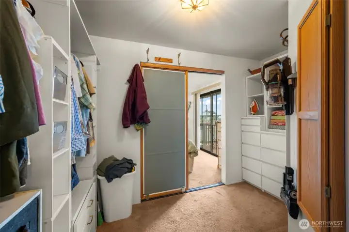 Large walk-in primary closet