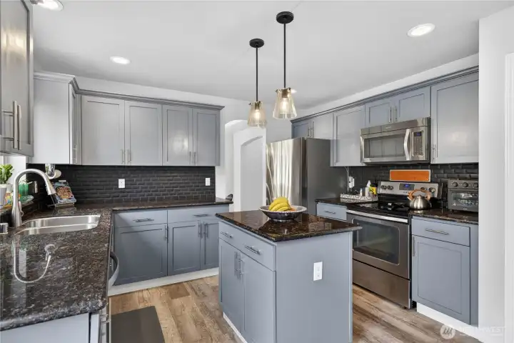 Newer chic backsplash.