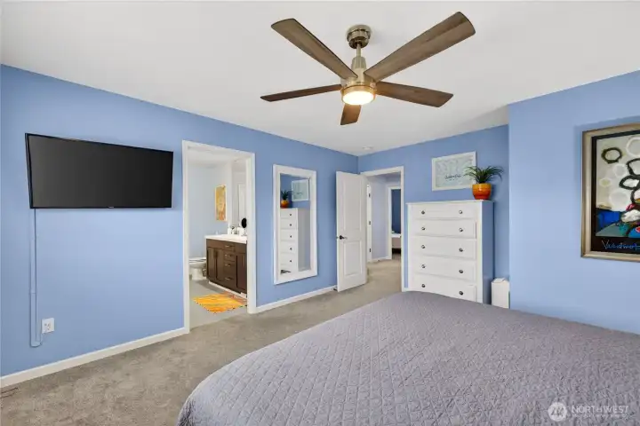 Primary ensuite is spacious and bright.