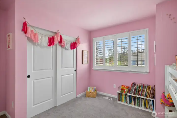 Spacious closet in bedroom 3.