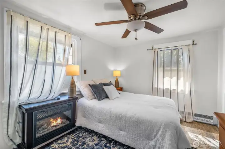 Plenty of space for a larger bed.