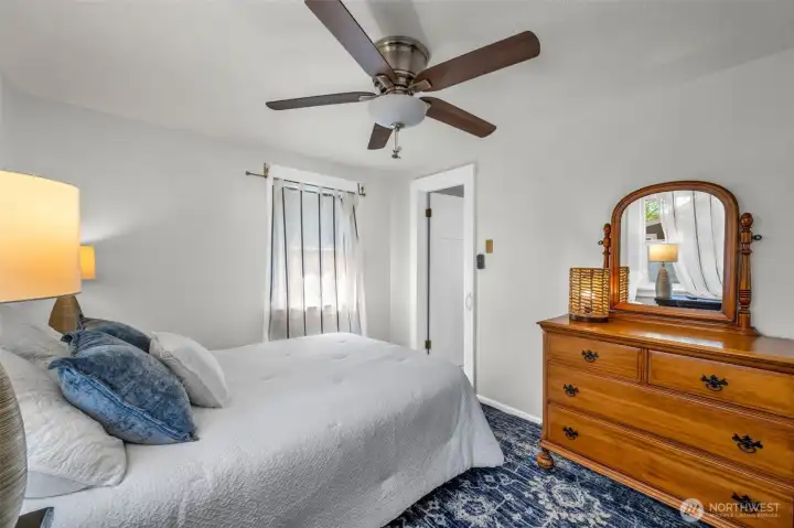 Full bath is just off the bedroom.