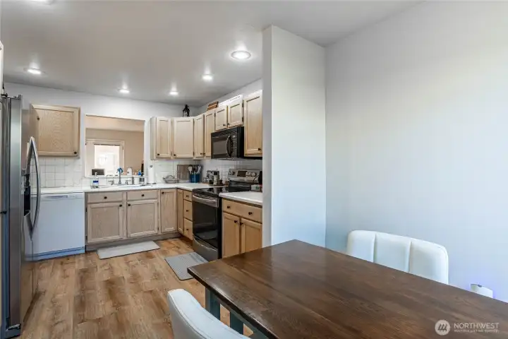 Roomy kitchen with eating space