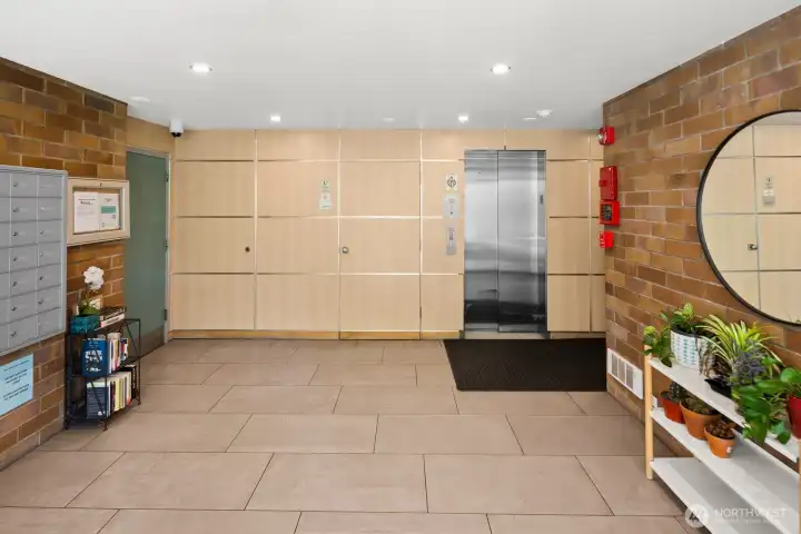 An inviting lobby offers secure access and a polished first impression for both residents and guests.