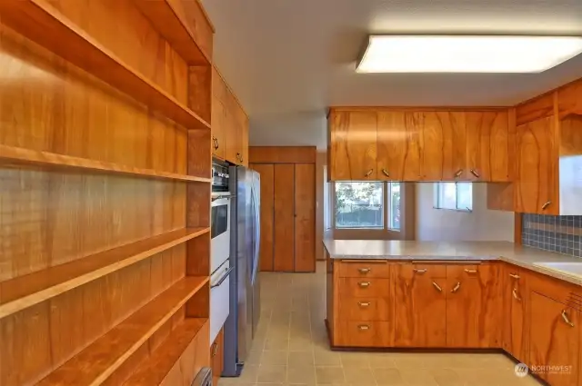 Looking through the kitchen