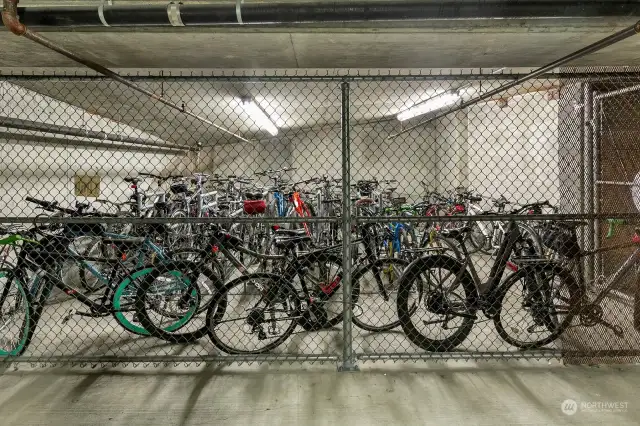 There are two bike storage areas on Floor C of the garage.