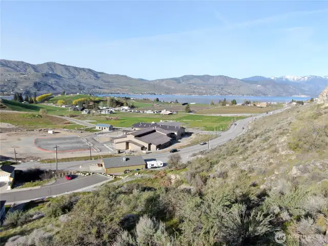 View from upper property