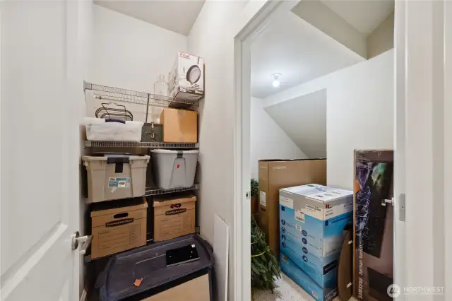 Lower level storage room.
