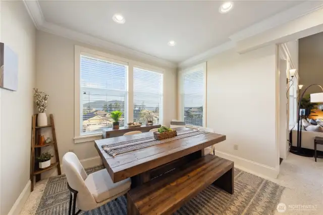 Dining room off the kitchen.