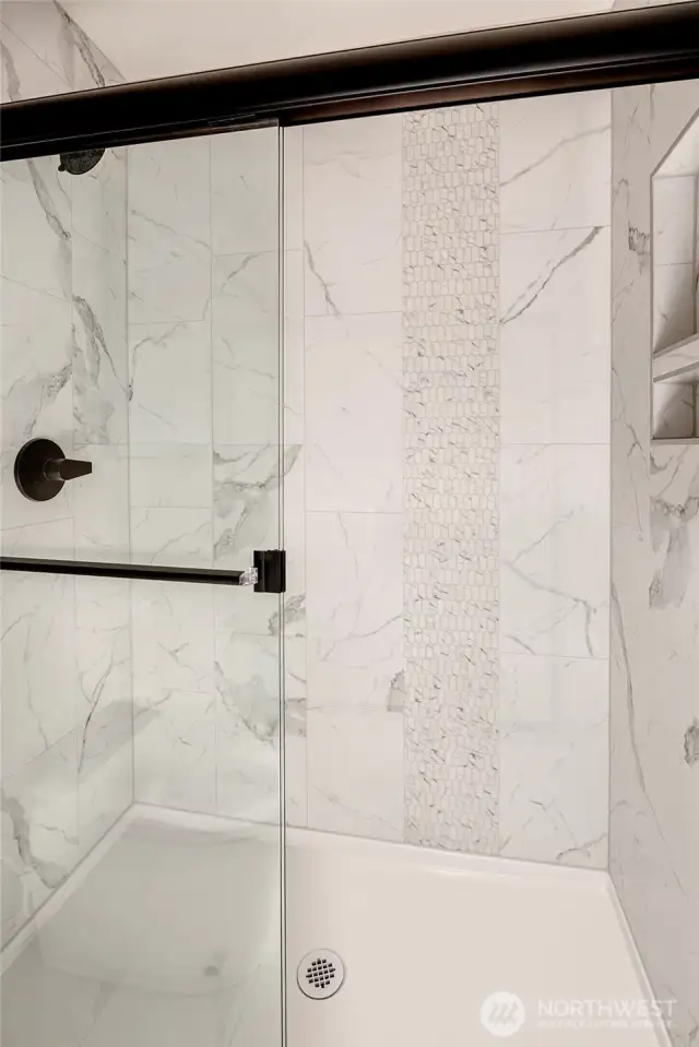 Luxury shower in primary bath