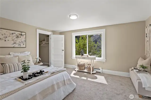 Primary bedroom with  large WI closet and ...