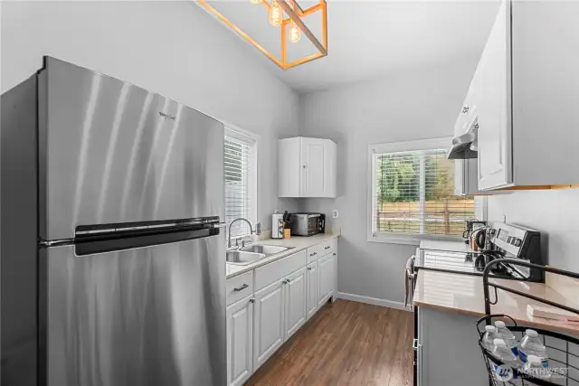 Detached garage kitchen