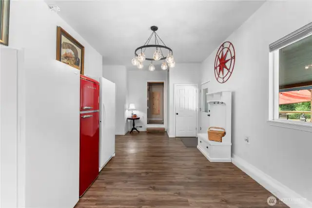 Side entrance looking toward kitchen hall entry