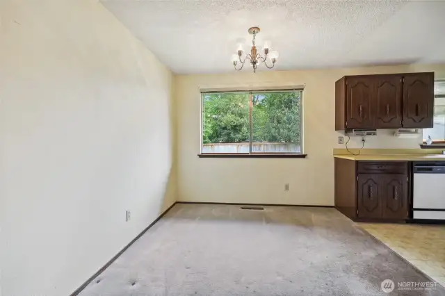Kitchen could be expanded into some of this area.