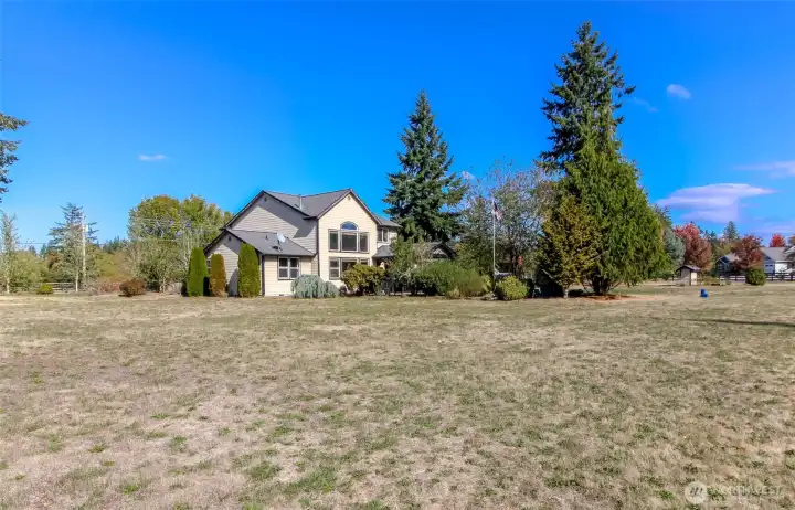 Backside of the property on the west side of the house.