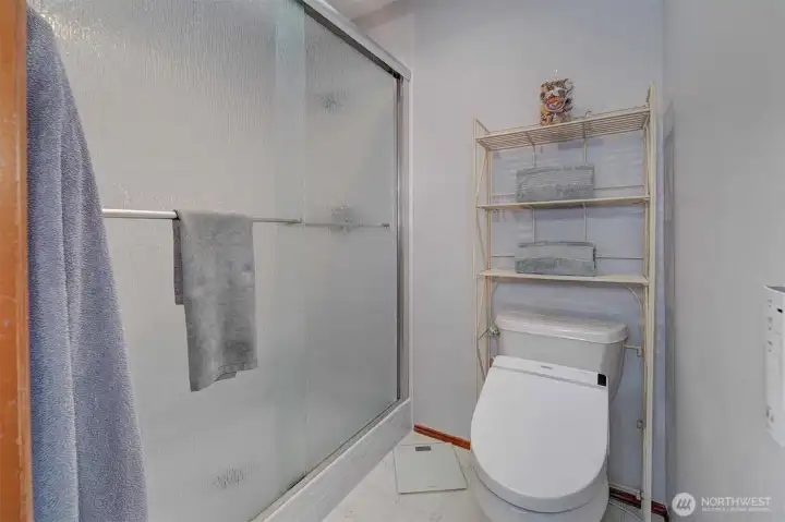Separate room for toilet and shower in Primary bathroom