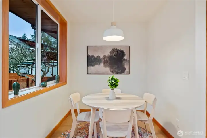 This area is ready for some dinner parties!