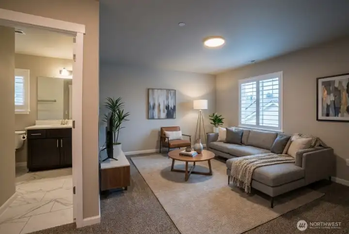 Climb the stairs to land in this bonus room - media room? Office? Play room? Lots of options here.