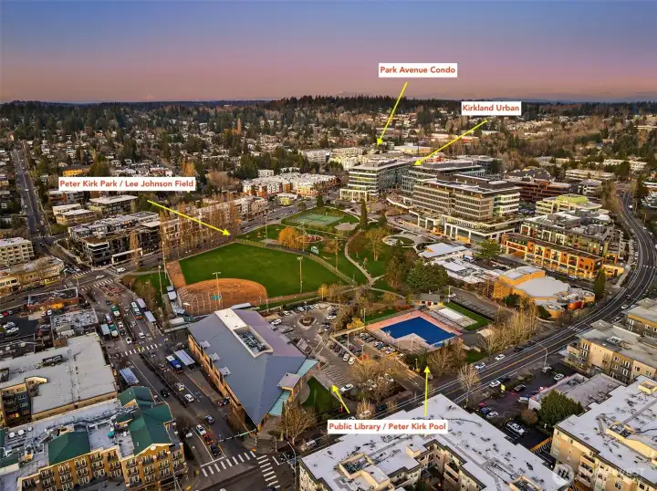 Block away from Kirkland Urban