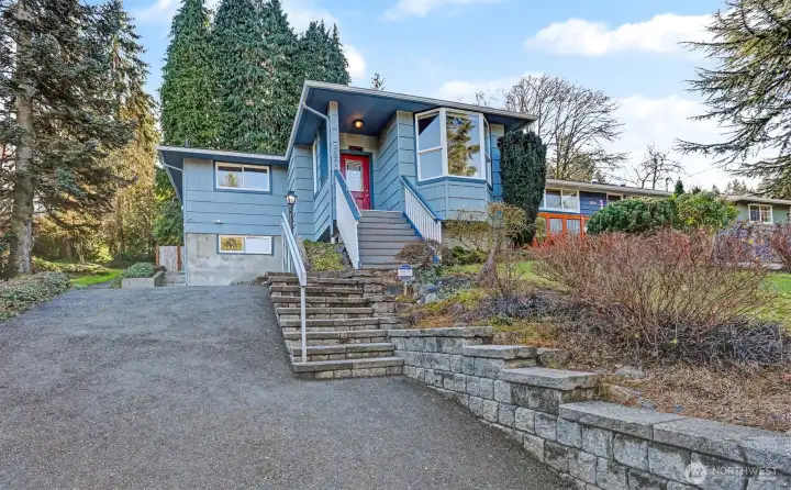 Perched high off a quiet street for maximum privacy.