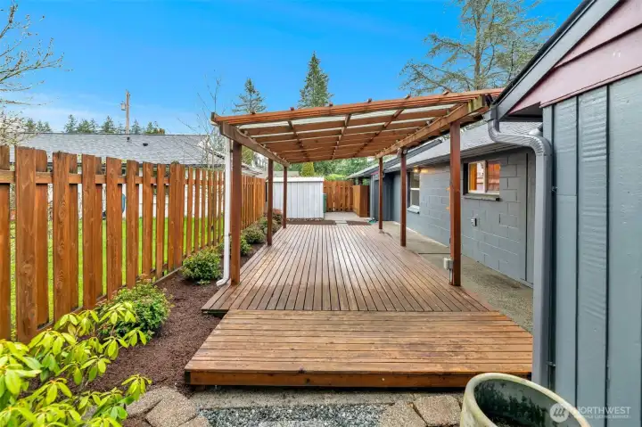 Deck area off kitchen