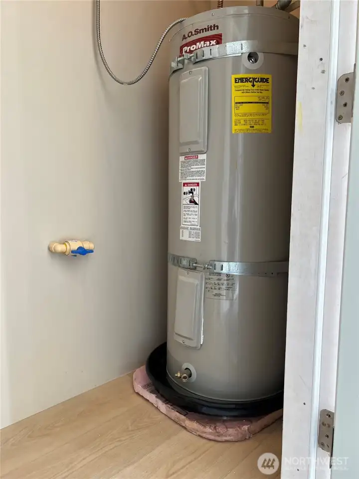 Storage space off deck was recently upgraded with finishing of walls and flooring.  Great for extra storage.