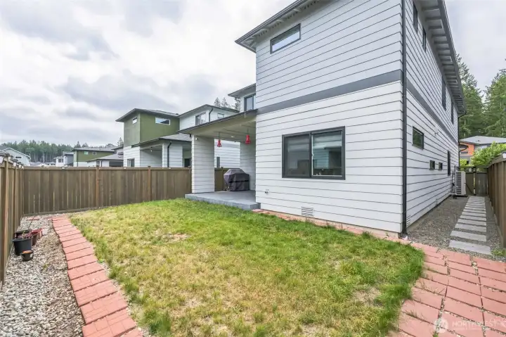 Backyard and on the side.