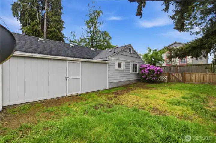 Rear of home