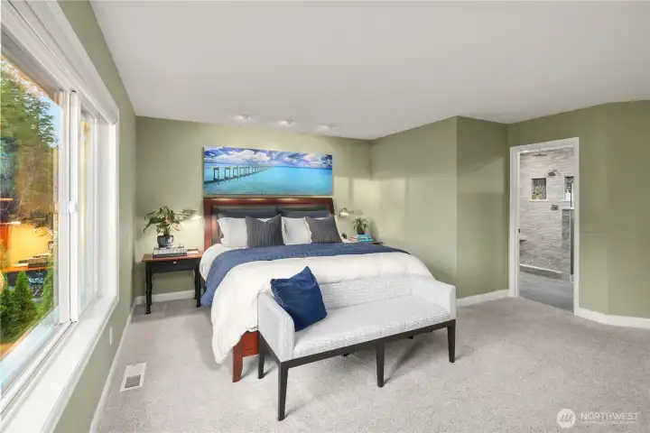 Looking toward the en-suite bath.