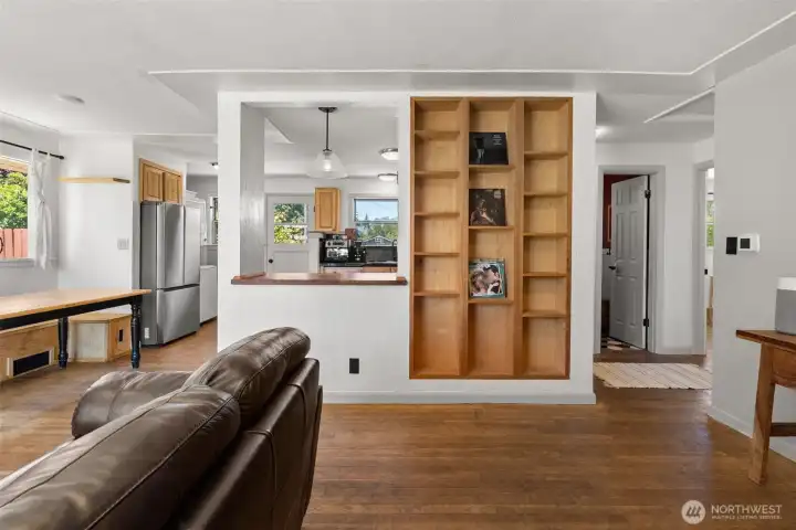 built in shelves
