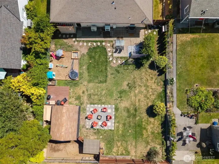 drone view of property layout