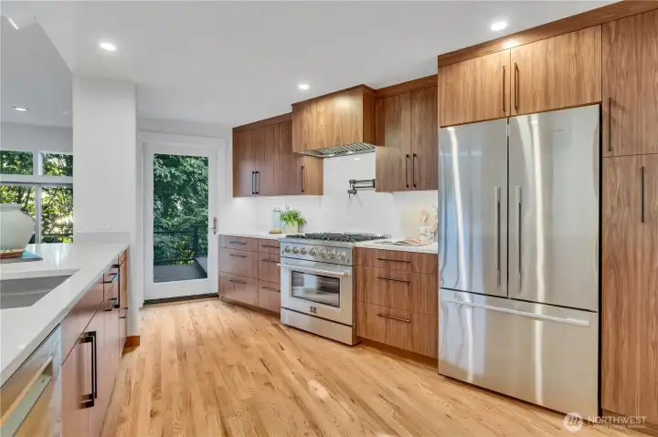 Newly Remodeled Kitchen with Door to Deck Newly Remodeled Kitchen with Door to Deck