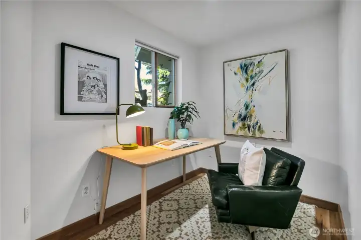 Office/Den with Built in Shelves in by Entrance Office/Den with Built in Shelves in by Entrance