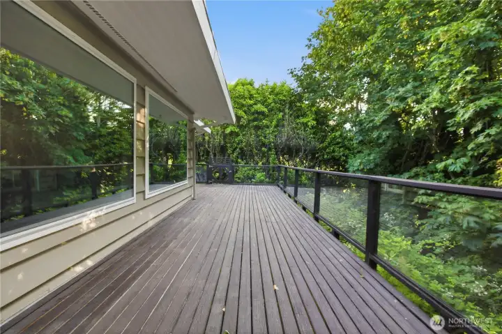 Deck Outside Living Room Connected by French Doors Deck Outside Living Room Connected by French Doors